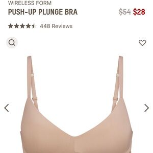 Skims wireless push up plunge bra